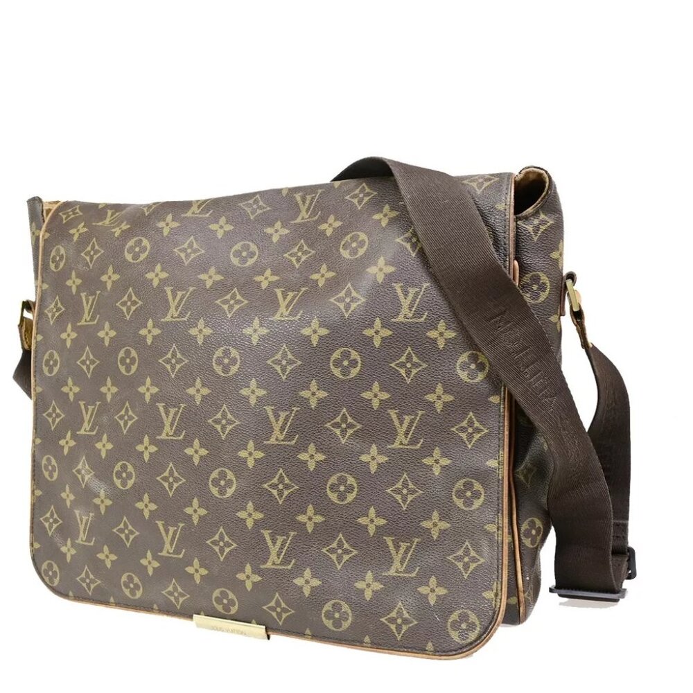 LOUIS VUITTON Abbesses Messenger Shoulder Bag Monogram Leather Brown France M452
